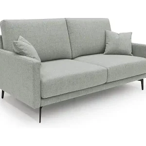 Saturno modernes Sofa aus weichem wasserfestem Stoff T03 140 cm hellgrau Jetzt Bestellen