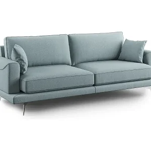 Dorian modernes Sofa aus weichem, schmutzabweisendem Stoff T05 178 cm baby blau Sale