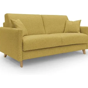 Edgar Schlafsofa aus wasserfestem felis Stoff T03 200 cm (mat. 160x197) gelb Garantierte Lieferung