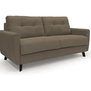 Callisto Schlafsofa aus weichem, wasserfestem Stoff T02 188 cm (mat. 140x197) braun Top-Preis