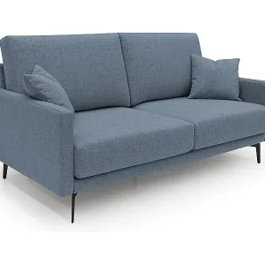 Beliebt Saturno modernes Sofa aus weichem wasserfestem Stoff T03 140 cm blau