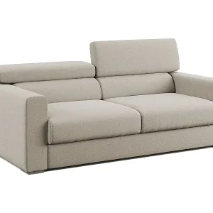 Dylan Sofa mit Bettkastenauszug aus wasserfestem, Baumwollartigem Stoff T13 188 cm creme Direktkauf