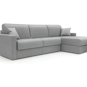 Chris 5-Sitzer-Ecksofa aus wasserfestem Stoff T13 288 cm links (mat. 120x197) grau Heißes Angebot