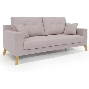 Danish modernes Sofa aus weichem, wasserfestem Stoff T02 186 cm rosa Billig