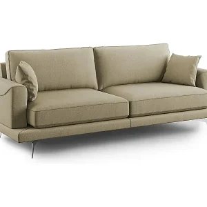 Dorian modernes Sofa aus weichem, schmutzabweisendem Stoff T05 218 cm kamel Sonderaktion