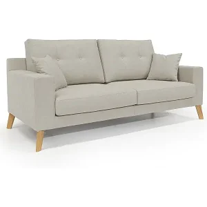 Kostenloser Versand Danish modernes Sofa aus weichem, wasserfestem Stoff T02 166 cm creme
