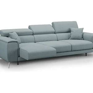 Fusion Sofa mit 3 Schiebesitzen aus abwaschbarem Stoff T05 260 cm baby blau Top-Preis
