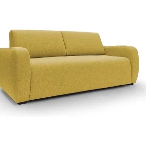 Bestseller Duna Schlafsofa mit 20 cm Matratze aus wasserfestem Stoff T03 215 cm (mat. 160x197) gelb