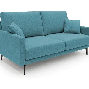 Saturno modernes Sofa aus weichem wasserfestem Stoff T03 180 cm hellblau Online Kaufen