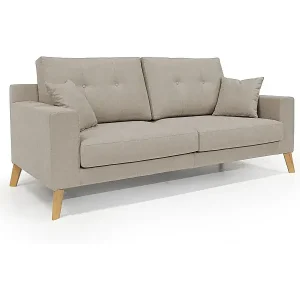 Solange Der Vorrat Reicht Danish modernes Sofa aus weichem, wasserfestem Stoff T02 146 cm beige