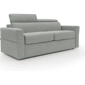 Avalon Schlafsofa mit 18 cm hoher Matratze aus wasserfestem Stoff T03 180 cm (120x197) hellgrau Preisreduziert