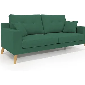Neu Im Sortiment Danish modernes Sofa aus weichem, wasserfestem Stoff T02 166 cm grün