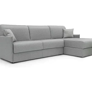 Gratis Versand Evans Ecksofa mit Schlaffunktion aus wasserfestem Stoff T13 252 cm rechts (mat. 140x197) Grau