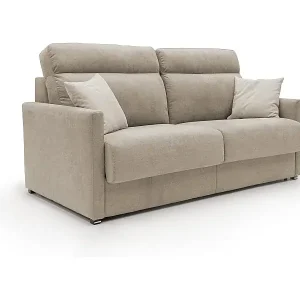 Angebot Margot Schlafsofa mit hoher weicher Rückenlehne aus Stoff T02 176 cm (mat. 140x197) beige