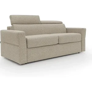 Avalon Schlafsofa mit 18 cm hoher Matratze aus wasserfestem Stoff T03 200 cm (140x197) beige Geprüft