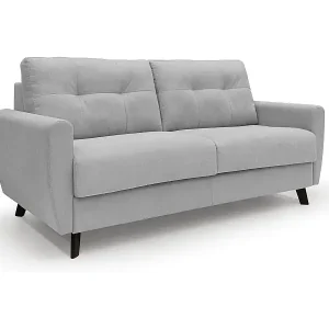 Finale Aktion Callisto Schlafsofa aus weichem, wasserfestem Stoff T02 168 cm (mat. 120x197) hellgrau