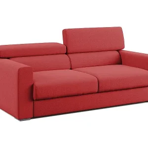 Dylan Sofa mit Bettkastenauszug aus wasserfestem, Baumwollartigem Stoff T13 188 cm rot Echt