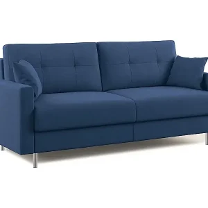 Megan Schlafsofa aus abwaschbarer Mikrofaser T11 188 cm (mat. 140x197) Blau Kostenfreie Lieferung