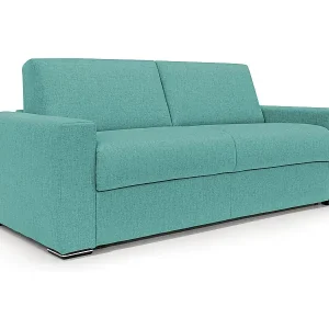 Top-Angebot Nixon Schlafsofa mit 20 cm Matratze aus wasserfestem Stoff T03 200 cm (mat. 140x197) Aquamarin