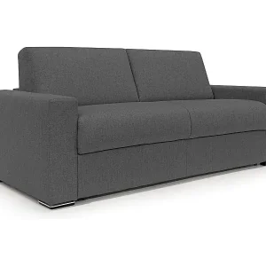 Neue Ware Nixon Schlafsofa mit 20 cm Matratze aus wasserfestem Stoff T03 200 cm (mat. 140x197) Anthrazit