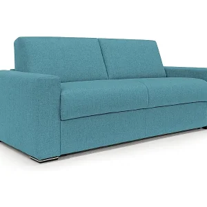 Angebot Nixon Schlafsofa mit 20 cm Matratze aus wasserfestem Stoff T03 220 cm (mat. 160x197) Hellblau