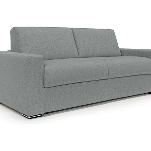Echt Nixon Schlafsofa mit 20 cm Matratze aus wasserfestem Stoff T03 220 cm (mat. 160x197) Grau