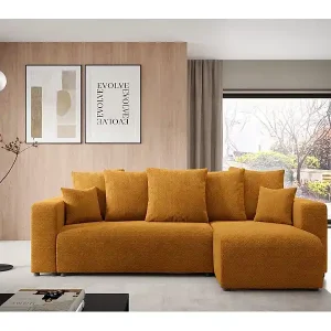 Aktuell Ecksofa mit Schlaffunktion EVORA L Gelb