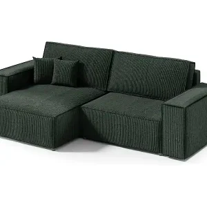 Zertifiziert Ecksofa mit Schlaffunktion MILLE Mini Grüne