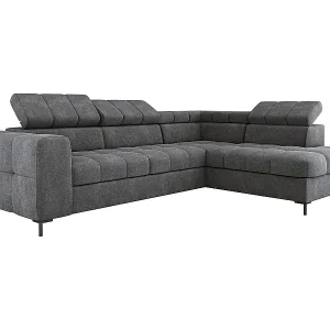 Sofort Bestellen Ecksofa PABLOS mit Kopfstützenverstellung 279x201cm | Schlafen & Aufbewahren, Dunkelgrau Vogue, rechts
