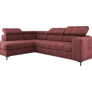 Ecksofa PABLOS mit Kopfstützenverstellung 279x201cm | Schlafen & Aufbewahren, Hellrot Vogue, Links Ausverkauf