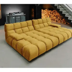 Bigsofa - Gelb Velvet - VIVIEN Sonderangebot