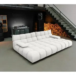 Bigsofa - Weiß Cord - VIVIEN Knallerangebot