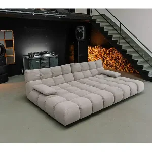 Top-Angebot Bigsofa - Grau Cord - VIVIEN
