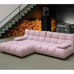 Top-Preis Ecksofa - Pink Cord - VIVIEN