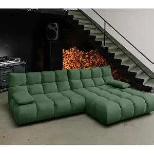 Ecksofa - Smaragdgrün Velvet - VIVIEN Heißes Angebot