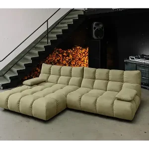 Zertifiziert Ecksofa - Grün Velvet - VIVIEN