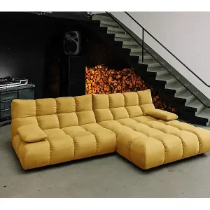 Ecksofa - Gelb Velvet - VIVIEN Kostenloser Rückversand