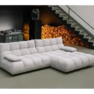 Begrenztes Angebot Ecksofa - Silber Cord - VIVIEN