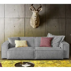 Markenprodukt Sofa - Grau Webstoff - SAMU