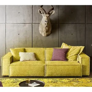Sichere Zahlung Sofa - Gelb Webstoff - SAMU