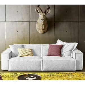 Sofa - Hellgrau Webstoff - SAMU Sichere Zahlung