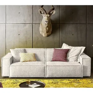 Sofa - Weiß Webstoff - SAMU Letzte Chance