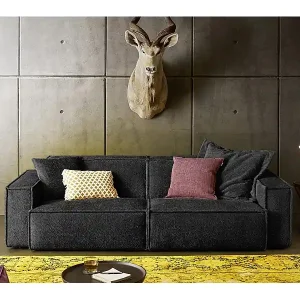 Letzte Chance Sofa - Schwarz Webstoff - SAMU