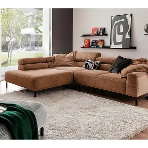 Preisreduziert Ecksofa - Braun Cord - DELIA