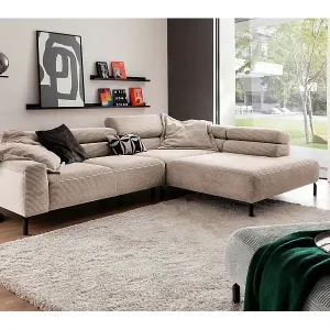 Ecksofa - Taupe Cord - DELIA Angebot
