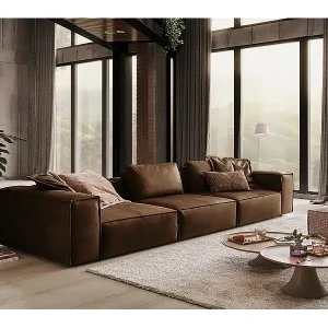 Sofa - Braun Leder - CARMO Markenprodukt