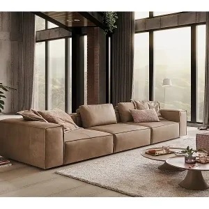 Meistverkauft Sofa - Taupe Leder - CARMO