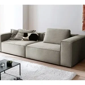 Sofa - Grau Cord - CARMO Super-Preis