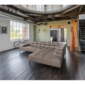 Neue Kollektion Ecksofa - Dunkelbraun Leder - NELSON