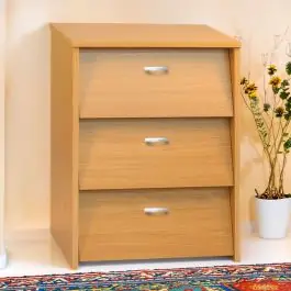 Schuhschrank Pamanukan 08, Farbe: Erle - Abmessungen: 78 x 60 x 35 cm (H x B x T) Geprüft